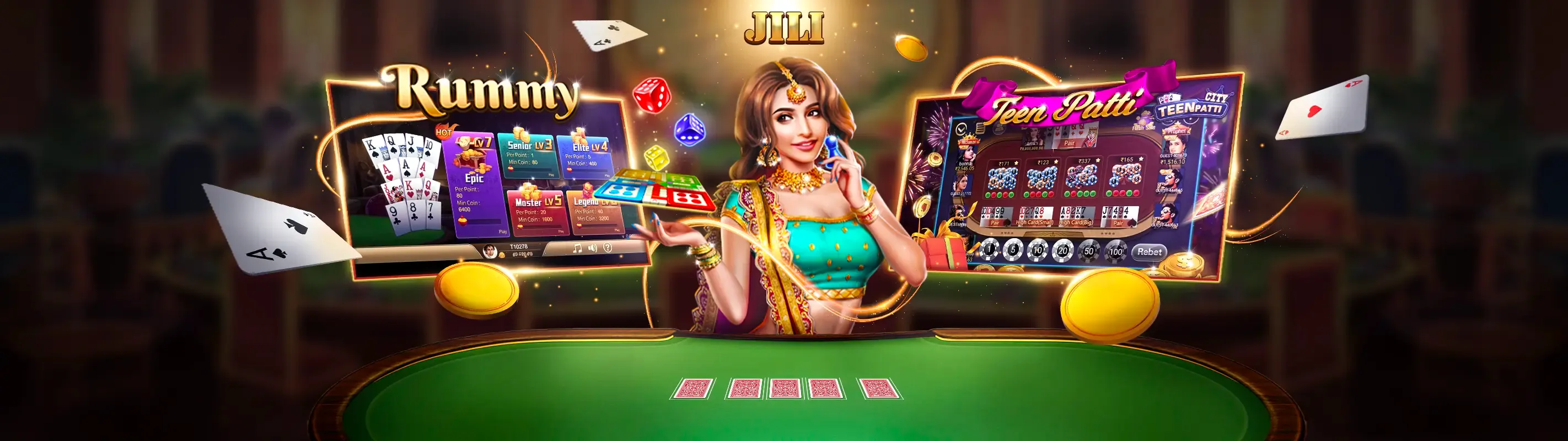 Hình ảnh chính ok9 Nổ Hũ với các biểu tượng slot game và hiệu ứng vàng xanh