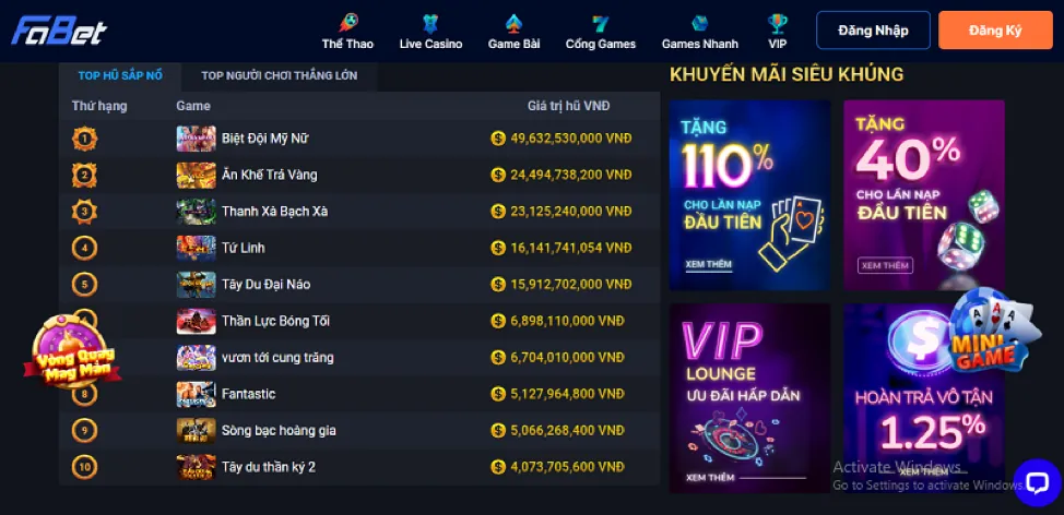 Các tựa game bắn cá phổ biến tại OK9 Nổ Hũ